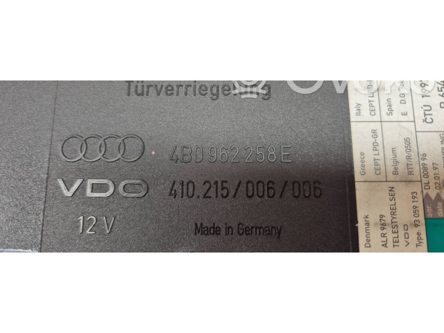 Блок комфорта 4B0962258E, 410215006006   Audi A6 S6 C5 4B   