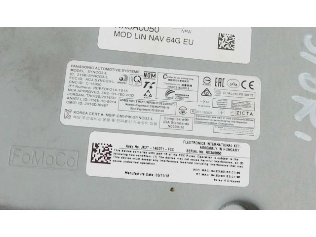 Дисплей H1BT-18B955-FE, HX7T-18C815-ZL Ford Ecosport