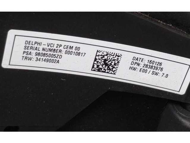 Подушка безопасности водителя 98085005ZD, 98031272yc   Citroen C4 Cactus