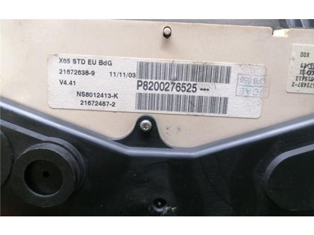 Спидометр (приборный щиток) P8200276525, P8200276525 Renault Clio II