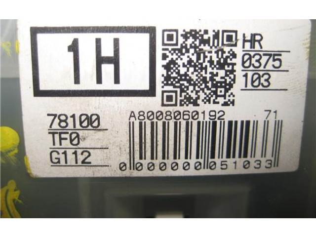 Панель приборов 78100TF0G112   Honda Jazz       