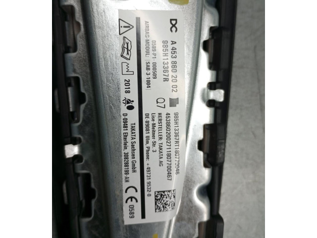 Подушка безопасности в сиденье A4538602002, 985H13367R   Renault Twingo III