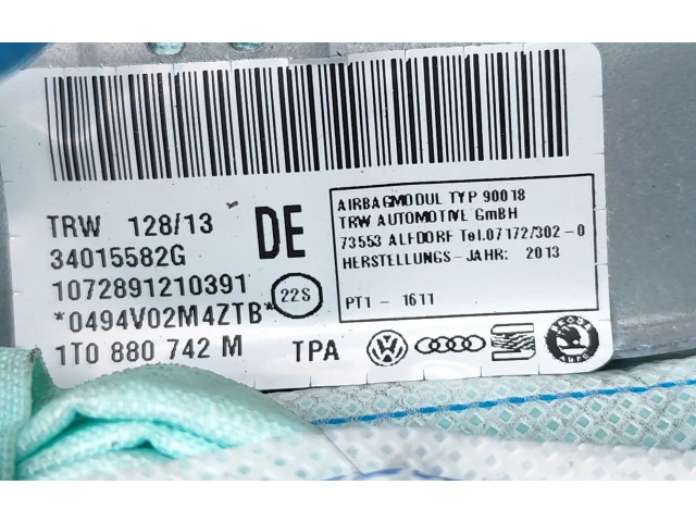 Боковая подушка безопасности 1T0880742M, 34015582G Volkswagen Touran II