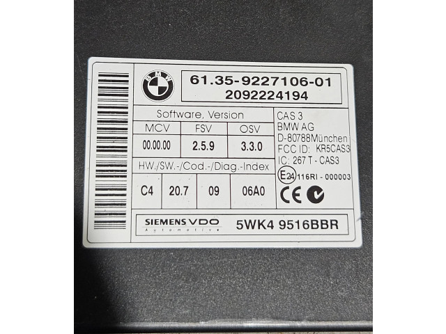 Řídící jednotka 7607485, 9227106 BMW X6 E71 2009