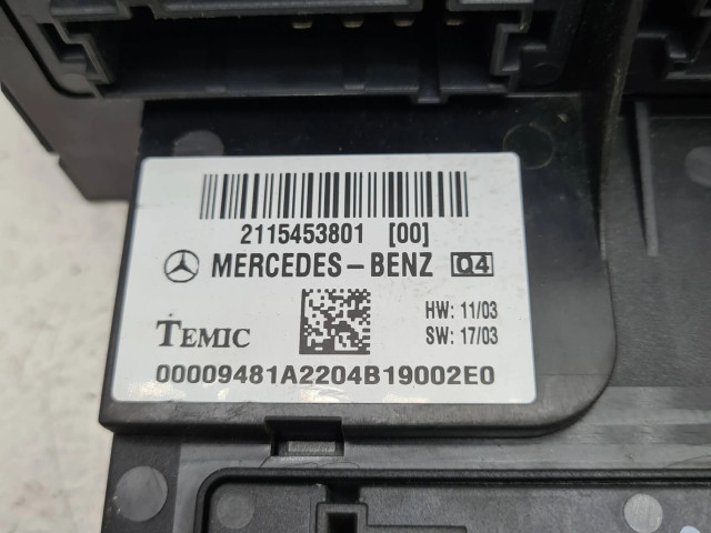 Pojistková skříňka 2115453801 Mercedes-Benz E W211 2004