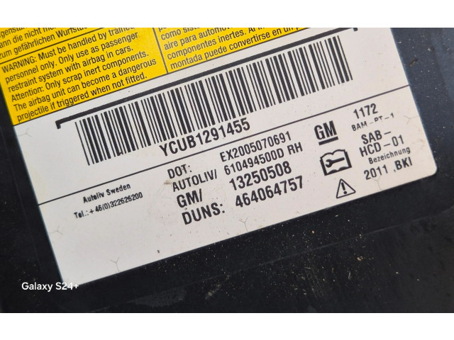 Подушка безопасности в сиденье 13250508, 610494500D Opel Meriva B