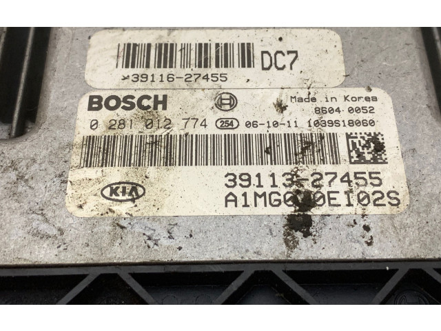 Блок управления двигателя 3911327455, 0281012774   KIA Magentis