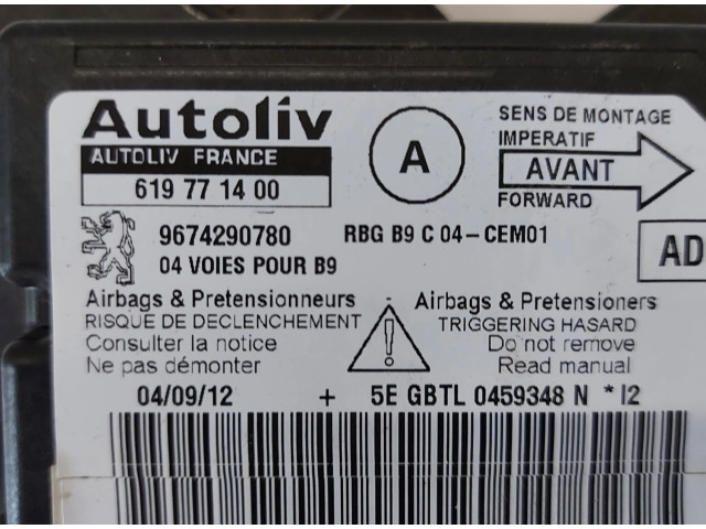 Блок подушек безопасности 9674290780, 619771400 Citroen Berlingo