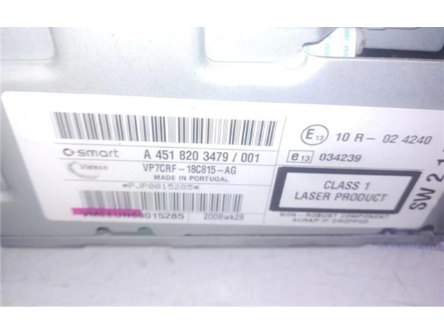 Радио/ проигрыватель CD/DVD / навигация A4518203479, VP7CRF18C815AG Smart ForTwo I