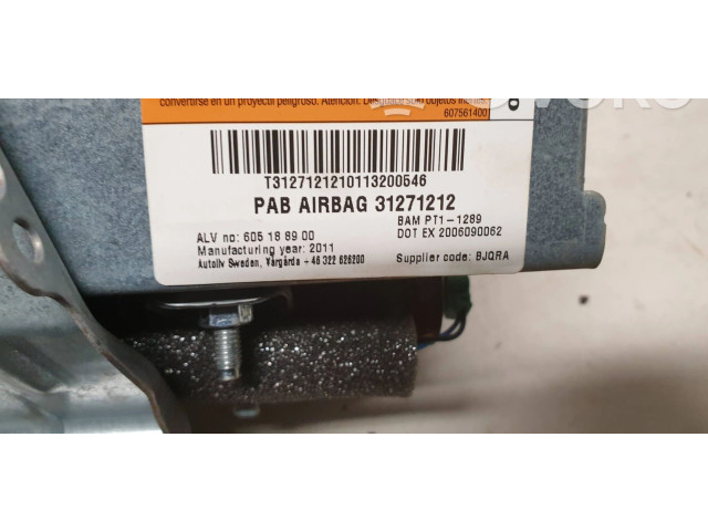 Подушка безопасности пассажира 31271212, 605188900   Volvo S80