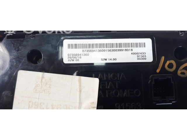 Блок управления климат-контролем 07356941360, 0100236375 Jeep Renegade