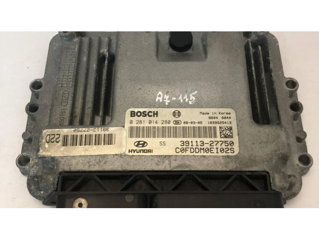 Блок управления двигателя 3911327750, 0281014280 Hyundai i30