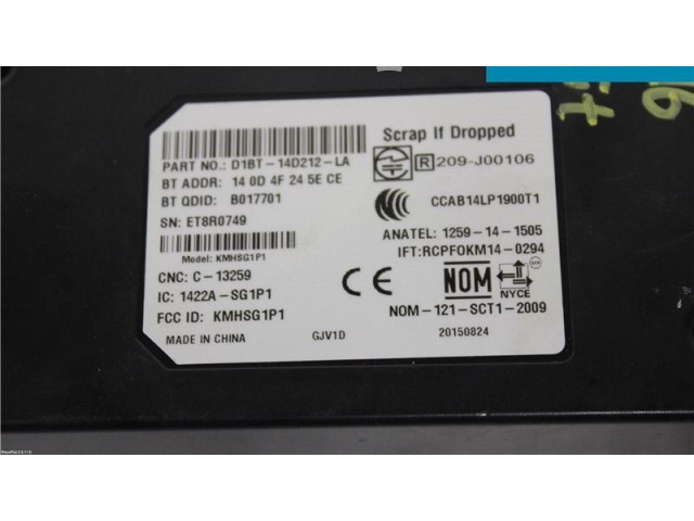 Блок управления D1BT14D212NA, 2020706   Ford Transit -  Tourneo Connect