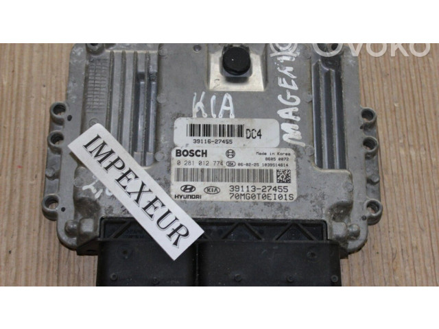Блок управления двигателя 0281012774, 39113-27455   KIA Magentis