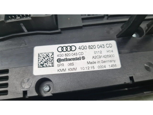 Блок управления климат-контролем 4G0820043CD   Audi A6 C7
