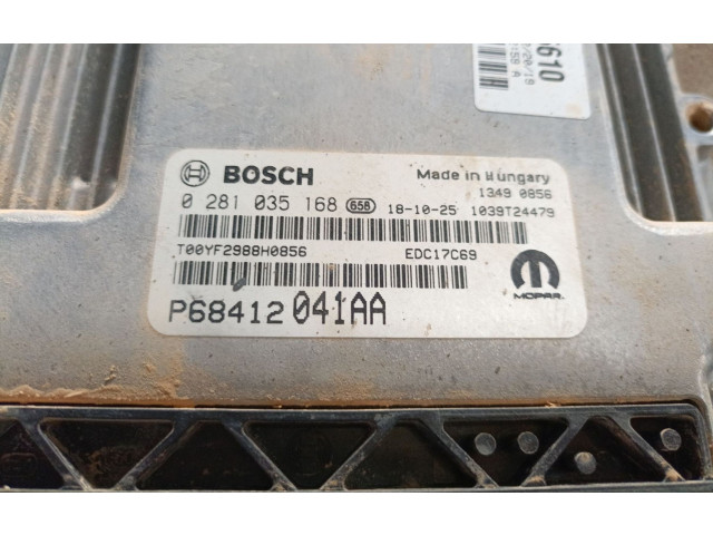 Блок управления двигателя P68412041AA, 0281035168   Jeep Compass
