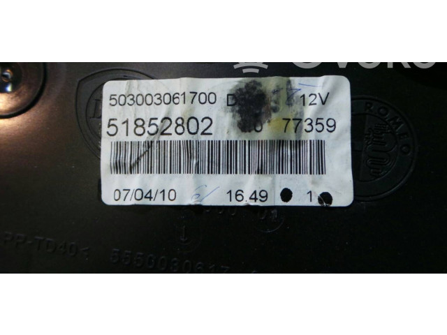 Přístrojová deska  Fiat Punto Evo 2010 51852802, 1501038  