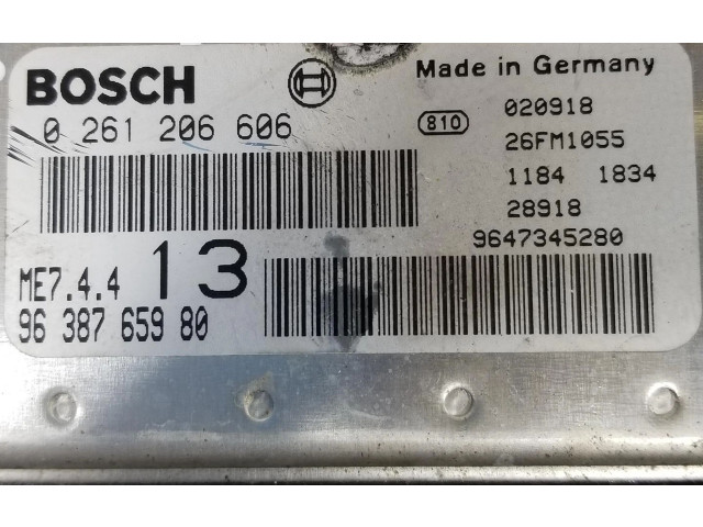 Řídící jednotka 9638765980, 0261206606 Citroen Xsara 2000