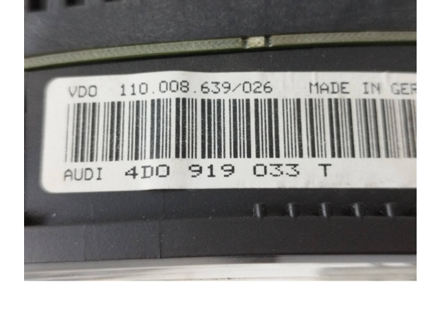 Přístrojová deska  Audi A8 S8 D2 4D 1997 4D0919033T, 110008639026  