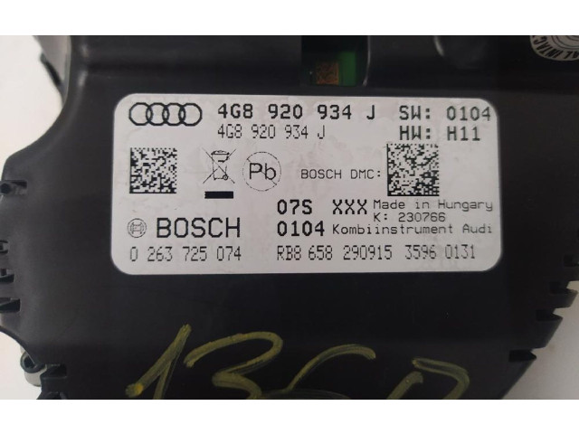 Панель приборов 4G8920934J, 0263725074 Audi A7 S7 4G