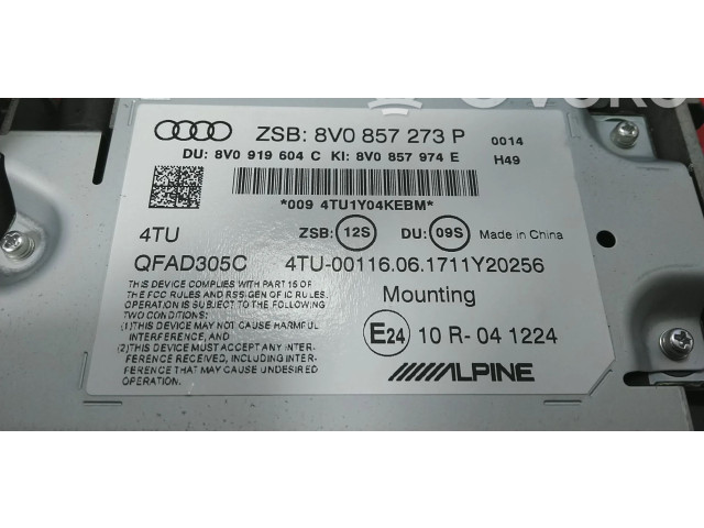 Дисплей 8V0857273P, 8V0857273C Audi A3 S3 8V
