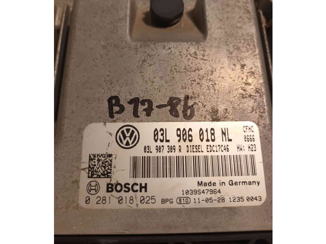 Řídící jednotka 0281018025, 03L906018NL Volkswagen Caddy 2011