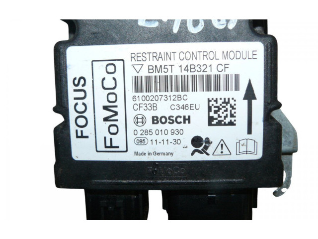 Блок подушек безопасности 0285010930, BM5T14B321CF   Ford Focus ST