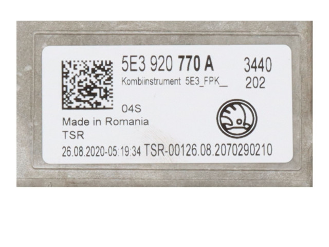 Панель приборов 5E3920770A Skoda Octavia Mk4