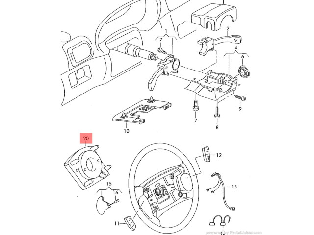 Подрулевой шлейф SRS 1J0959653E   Volkswagen Bora