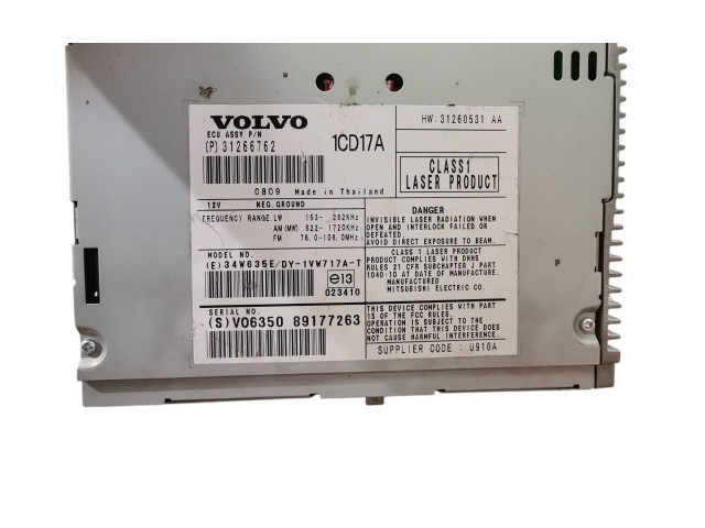 Радио/ проигрыватель CD/DVD / навигация 31266762 Volvo C30