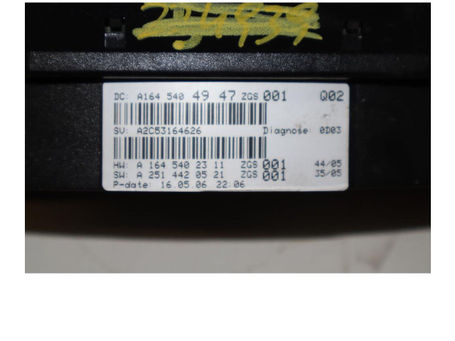 Přístrojová deska  Mercedes-Benz ML W164 2005 A1645409847  