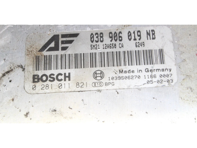 Блок управления двигателя 038906019NB, 0281011821 Ford Galaxy