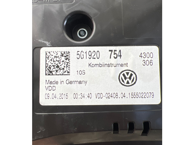 Панель приборов 5G1920754, 1555022079 Volkswagen Golf VII