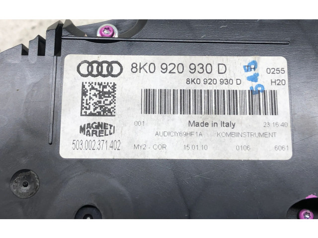 Přístrojová deska Audi A4 S4 B8 8K 2010 8K0920930D, 8K0920930D