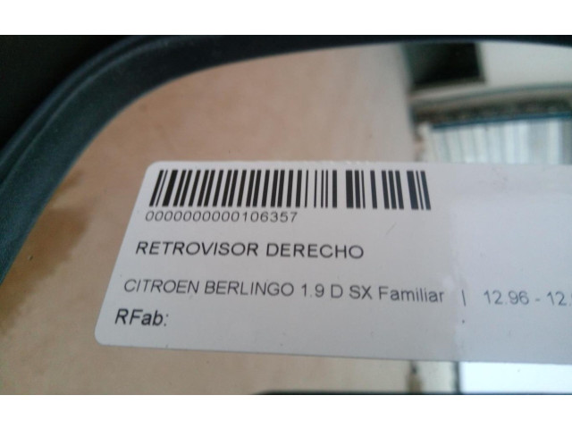 Zpětné zrcátko  Citroen Berlingo 1999    