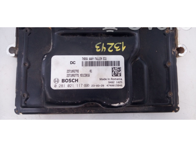 Řídící jednotka 237109279S, 0281021117 Renault Kangoo III 2023