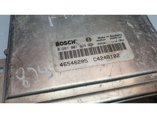 Блок управления двигателя 0281001928, 46546205 Fiat Marea