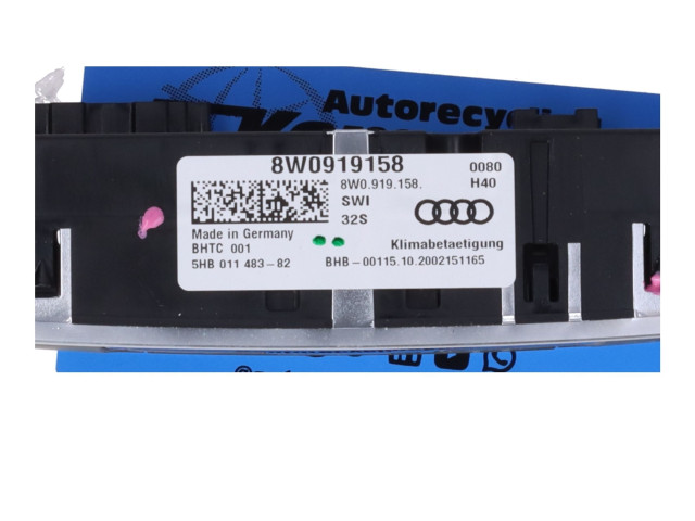 Блок управления климат-контролем 8W0919158 Audi A5