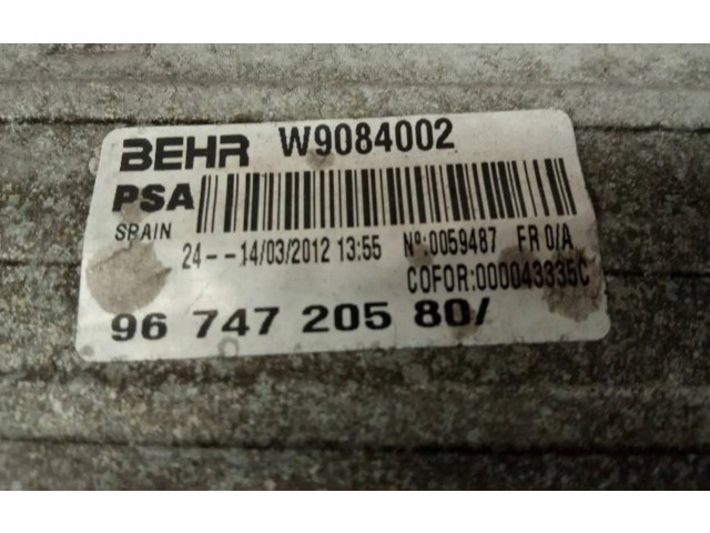 Интеркулер 9674720580, HDI Citroen DS4