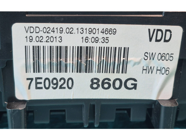 Přístrojová deska Volkswagen Transporter - Caravelle T5 2013 7E0920860G, 1319014669