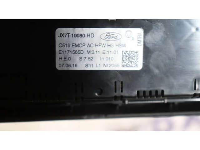 Блок управления климат-контролем JX7T19980HD, E1171585D   Ford Focus