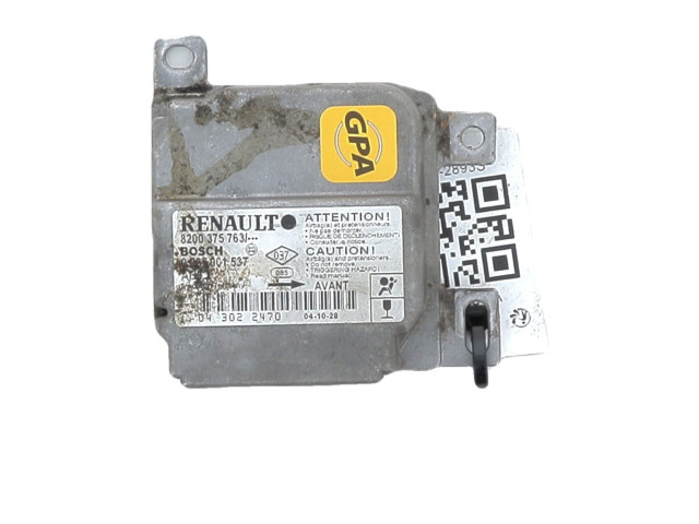 Блок подушек безопасности 8200375763, V1-2893S Renault Clio II