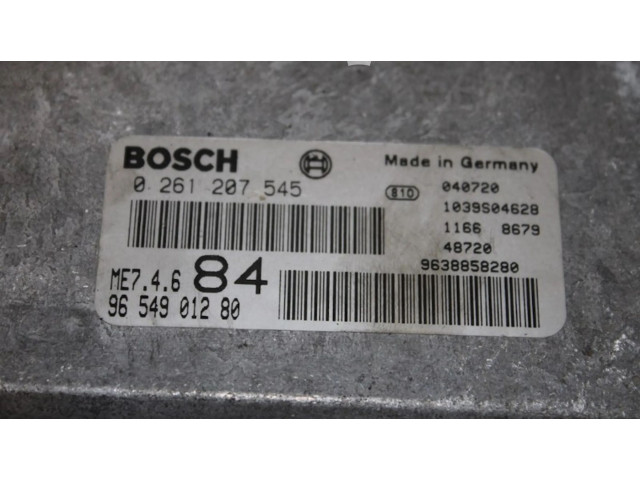 Блок управления двигателя 9654901280, 0261207545 Lancia Phedra