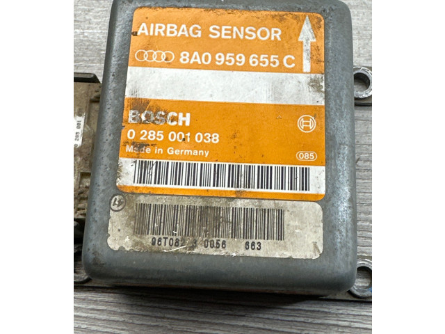 Блок управления надувных подушек 8A0959655C, 0285001038 Audi A4 S4 B5 8D