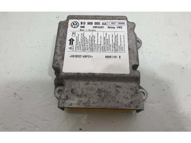 Блок подушек безопасности 1K0909605AA Skoda Octavia Mk2 (1Z)