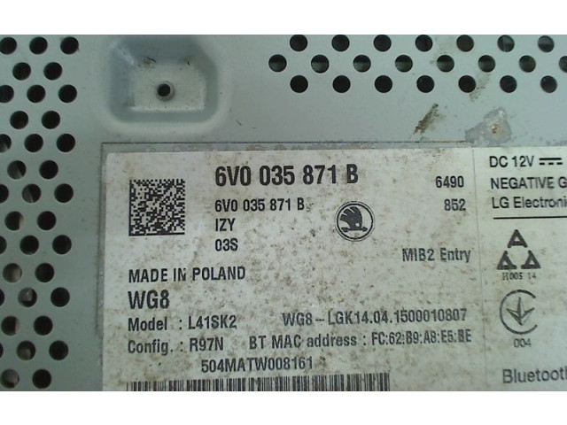 Блок управления 6V0035871, 6V0035871 Skoda Fabia Mk3 (NJ)