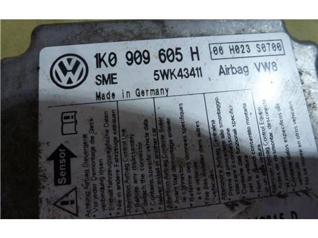 Блок подушек безопасности 1K0909605H   Skoda Octavia Mk2 (1Z)