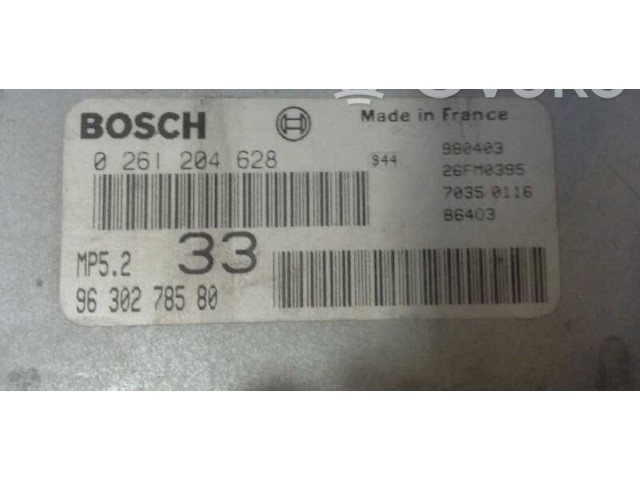 Блок управления двигателя 0261204628, 9630278580 Citroen Xsara