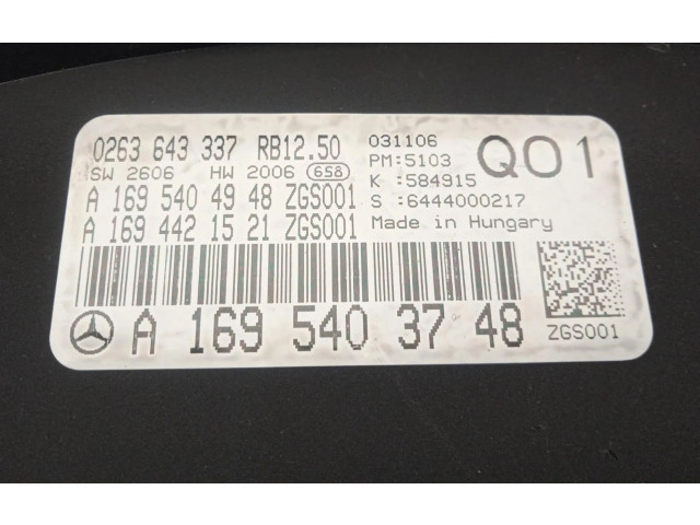 Панель приборов A1695403748   Mercedes-Benz A W169       