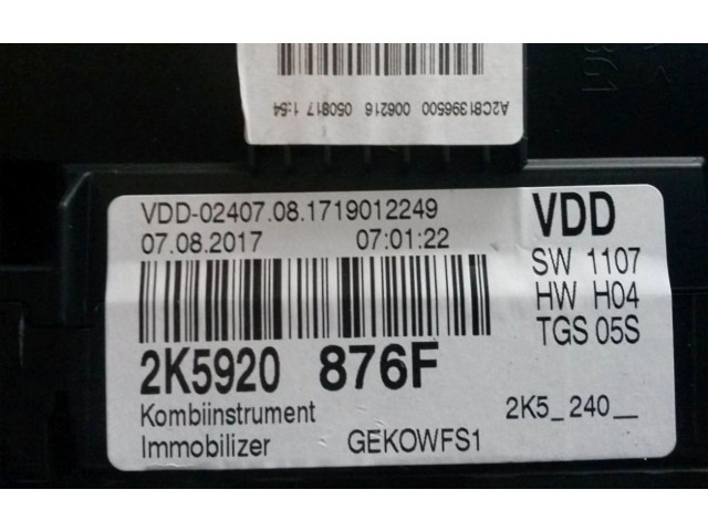 Панель приборов 2K5920876F, 2K5920876F Volkswagen Caddy